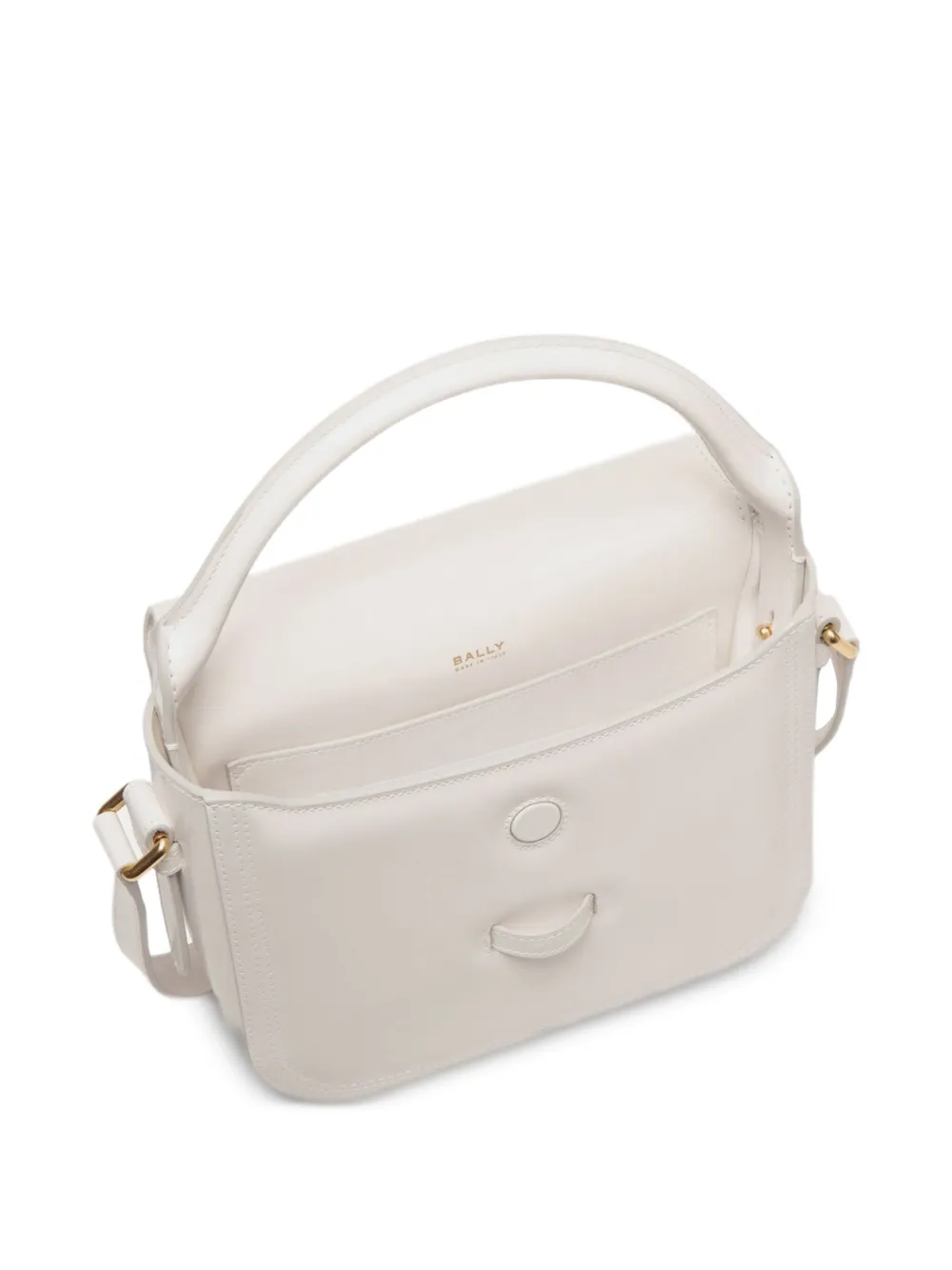 Bally mini Beckett flap-closure top-handle bag Wit