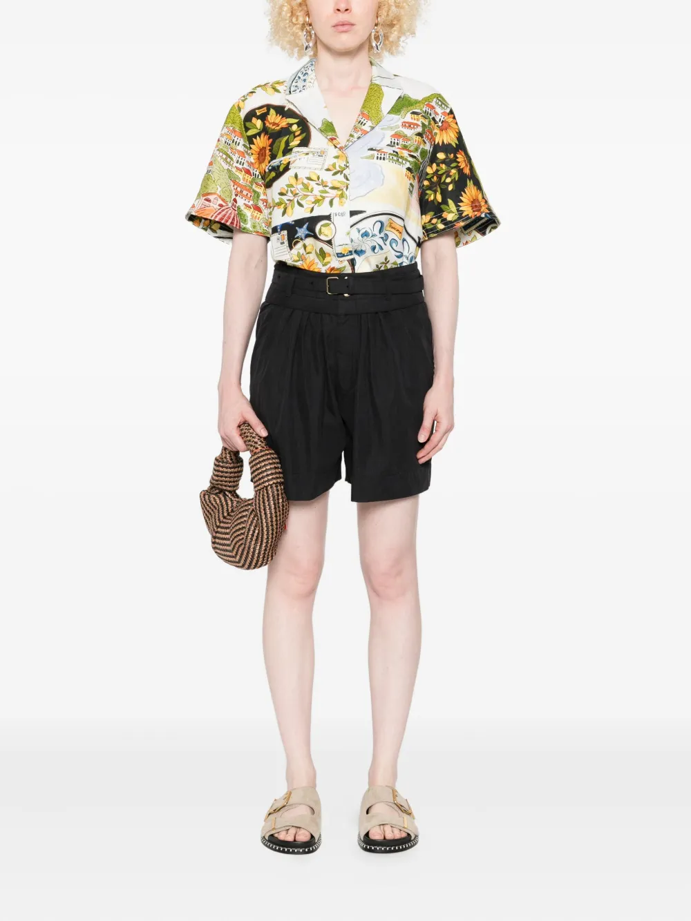 MARANT ÉTOILE Geplooide shorts - Zwart
