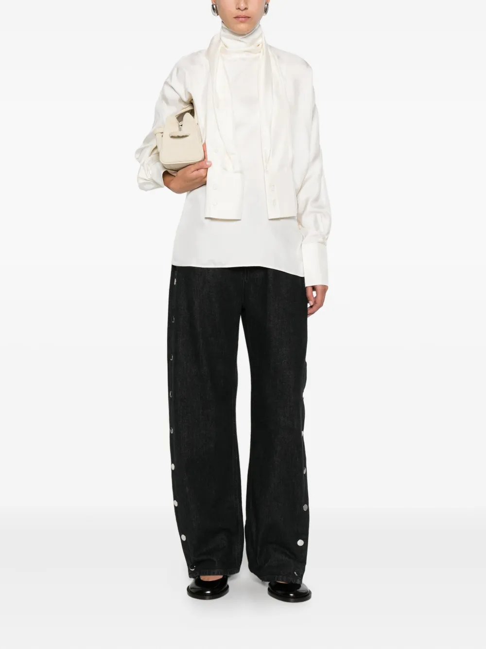 Róhe scarf-detail long-sleeved blouse | Blouses | Image 2