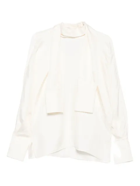 Róhe scarf-detail long-sleeved blouse
