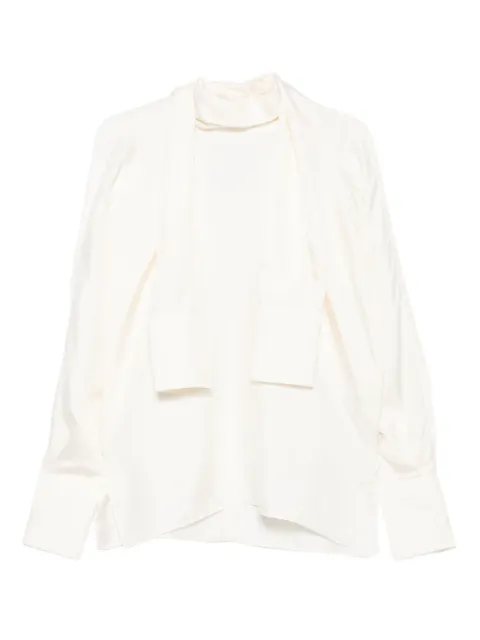 Róhe scarf-detail long-sleeved blouse