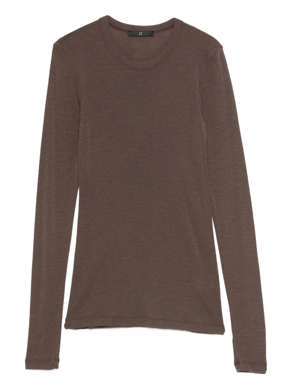 Róhe crew-neck long-sleeve top | Brown | Image 1