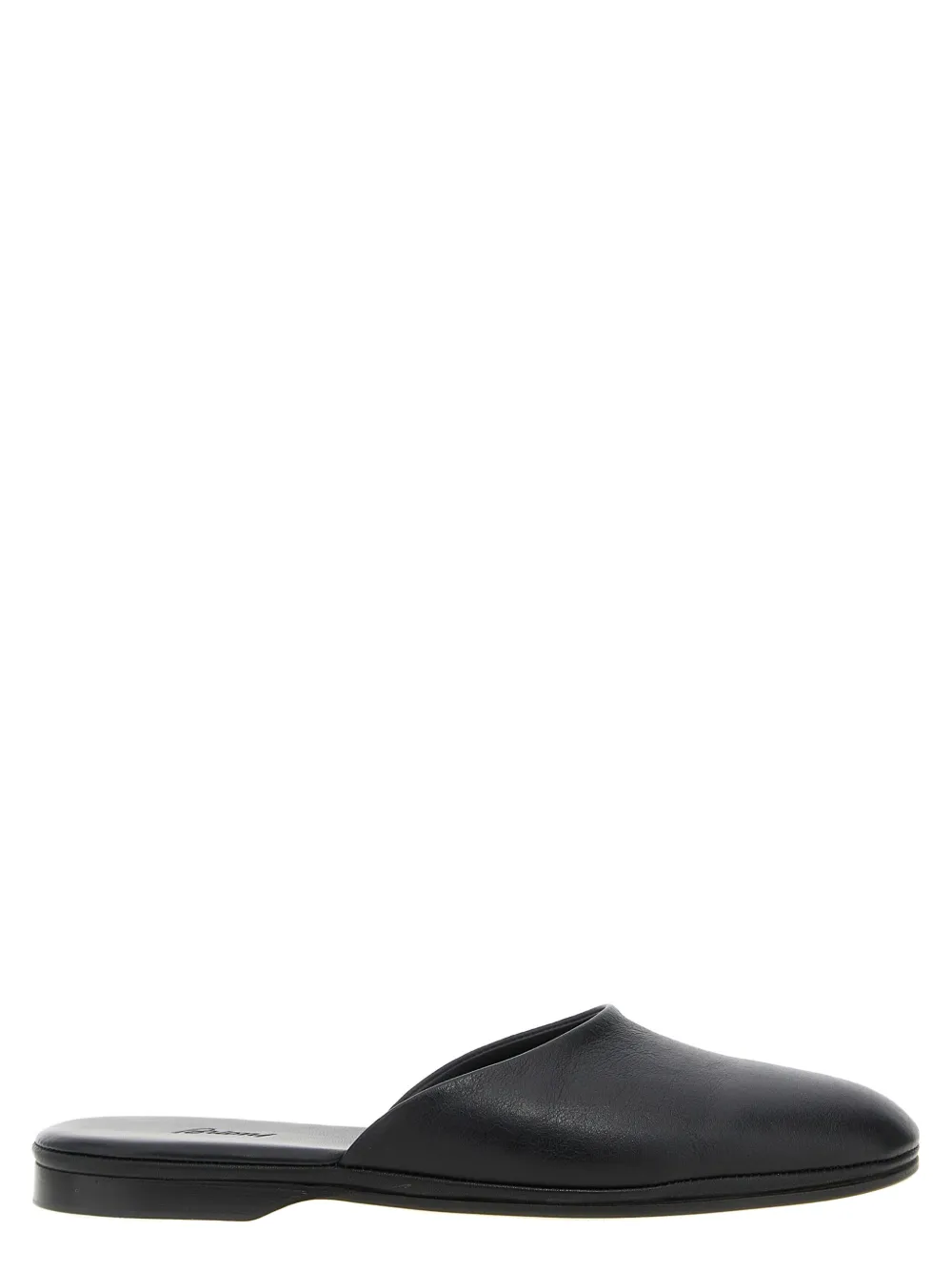 Brioni leather almond-toe mules - Nero