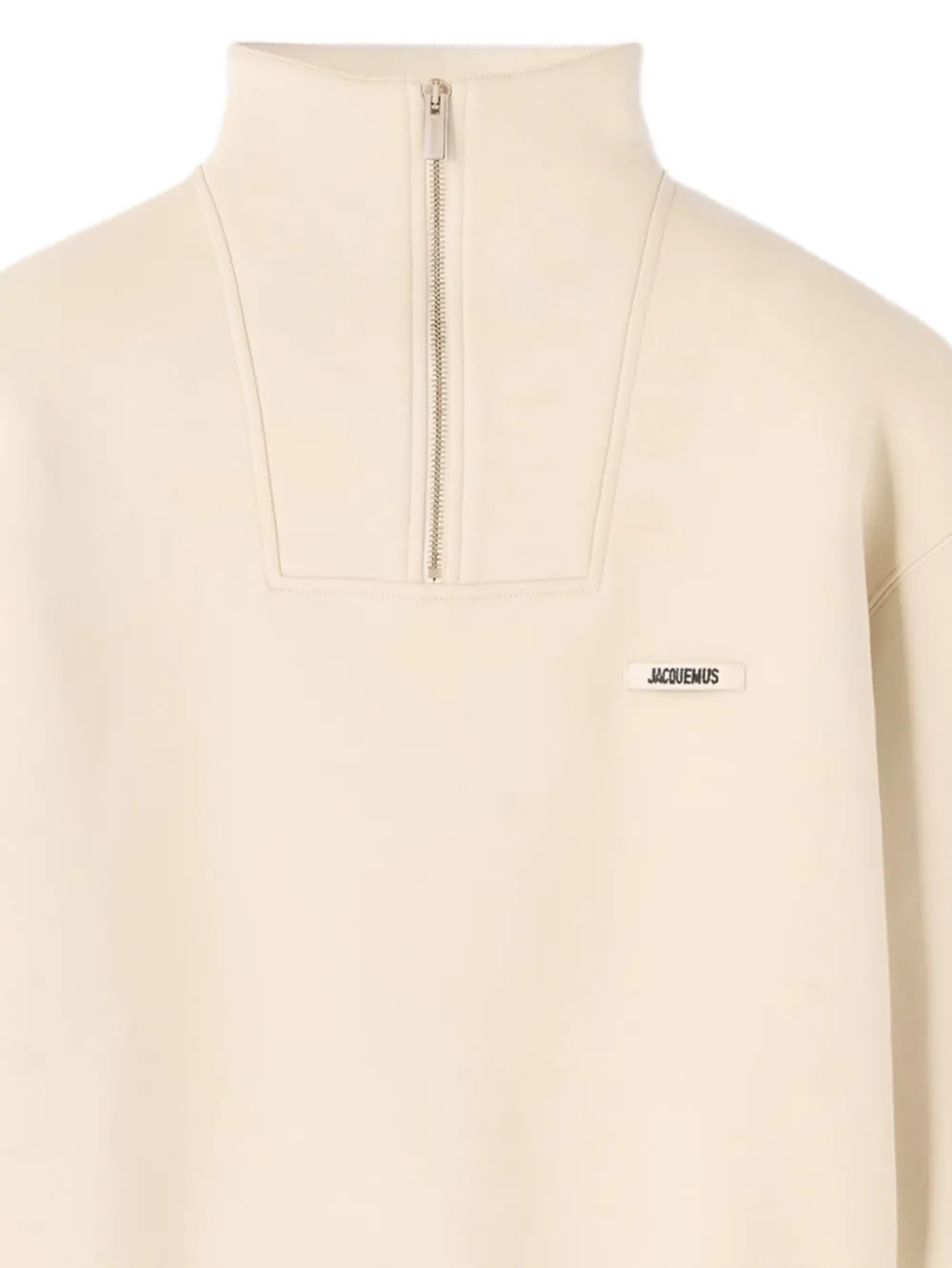 Jacquemus The Gros Grain zipped-collar sweatshirts Beige