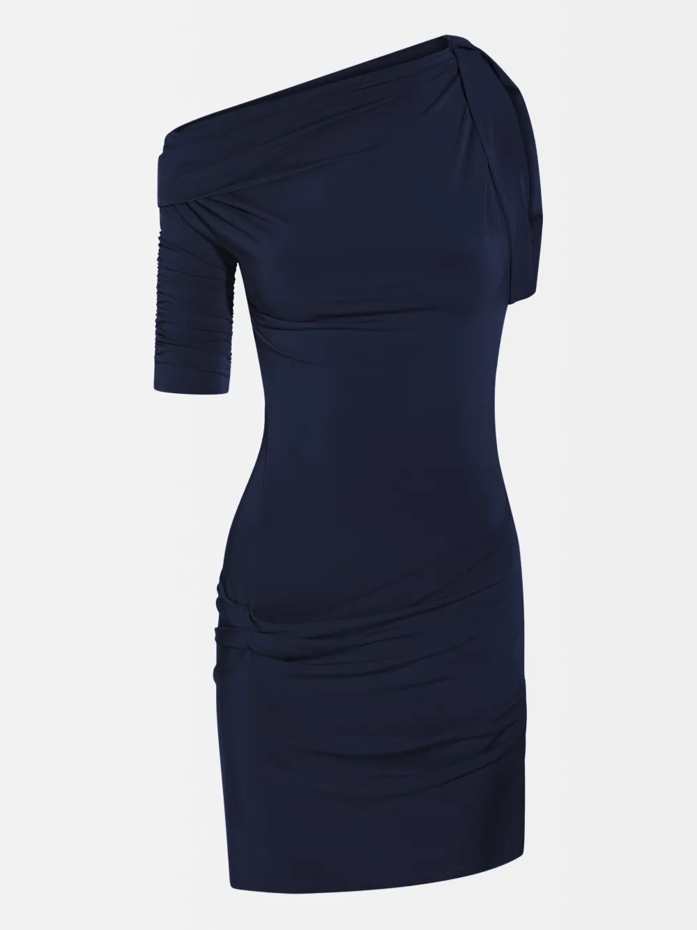 Jacquemus one-shoulder mini dress Blauw
