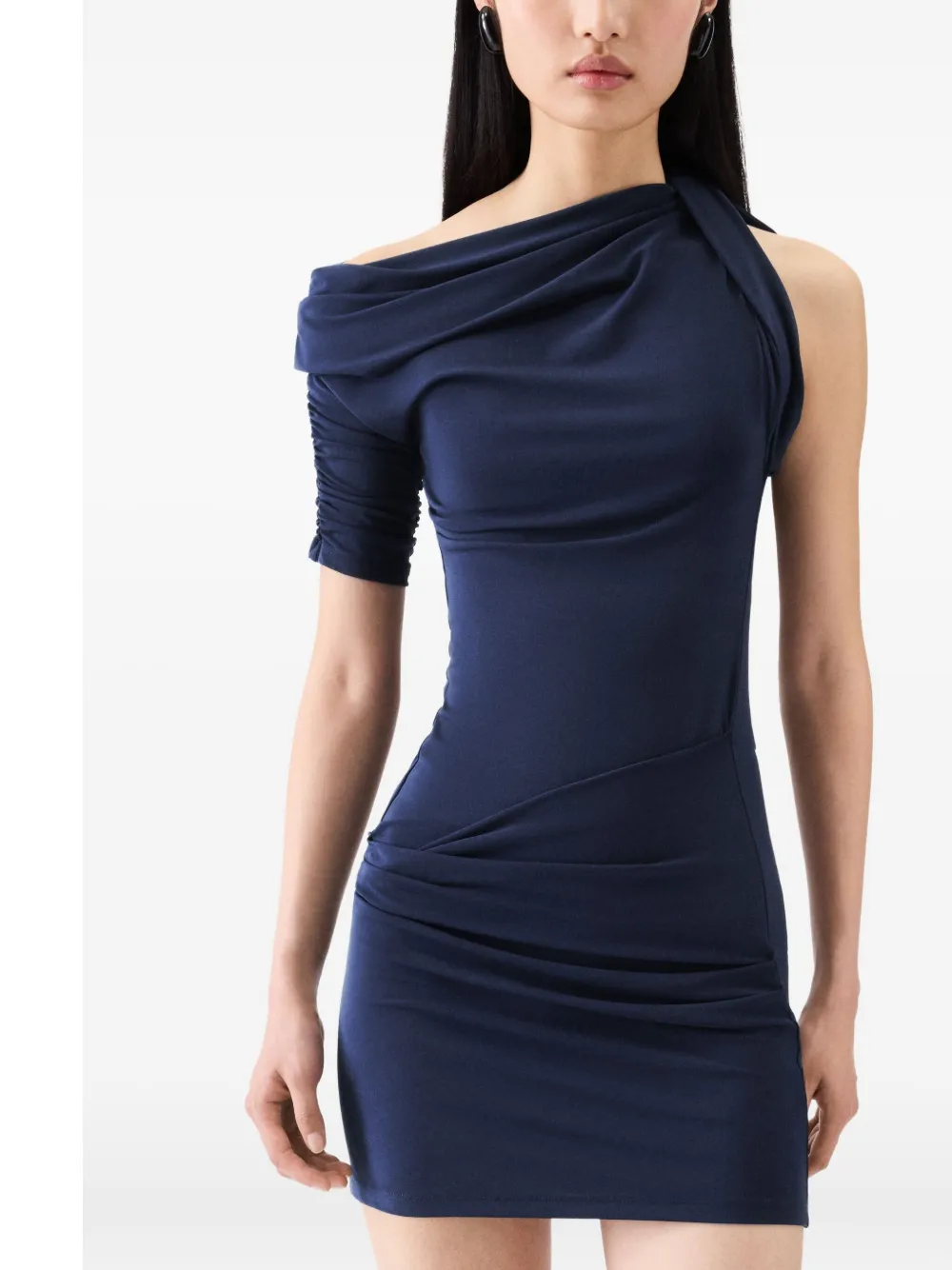 Jacquemus Asymmetrische mini-jurk Blauw