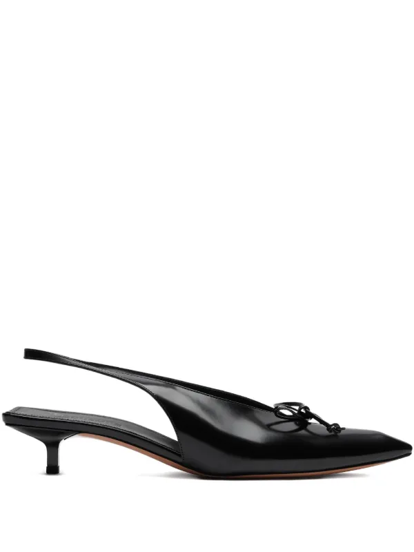 Jacquemus 35mm Bow-detail Slingback Pumps in Black