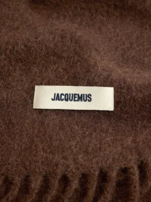 ジャックムス ロゴ入りブラウンウールスカーフ Jacquemus スカーフ by JACQUEMUS | Official website
