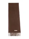Jacquemus logo-patch scarf - Brown