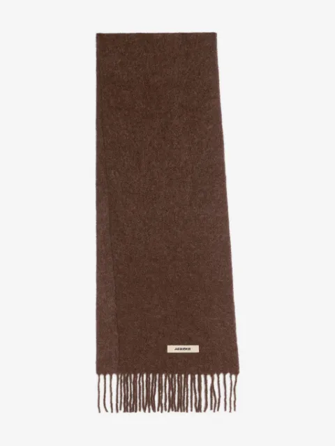 Jacquemus logo-patch scarf