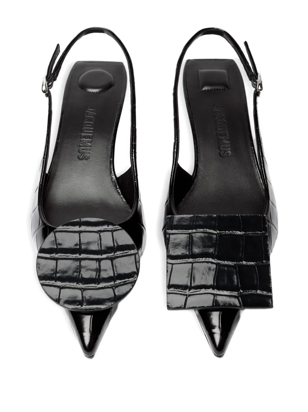 Jacquemus Duelo 40mm pumps met krokodillen-reli�f Zwart