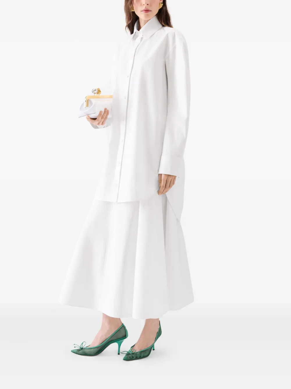 Jacquemus button-down shirt dress Wit