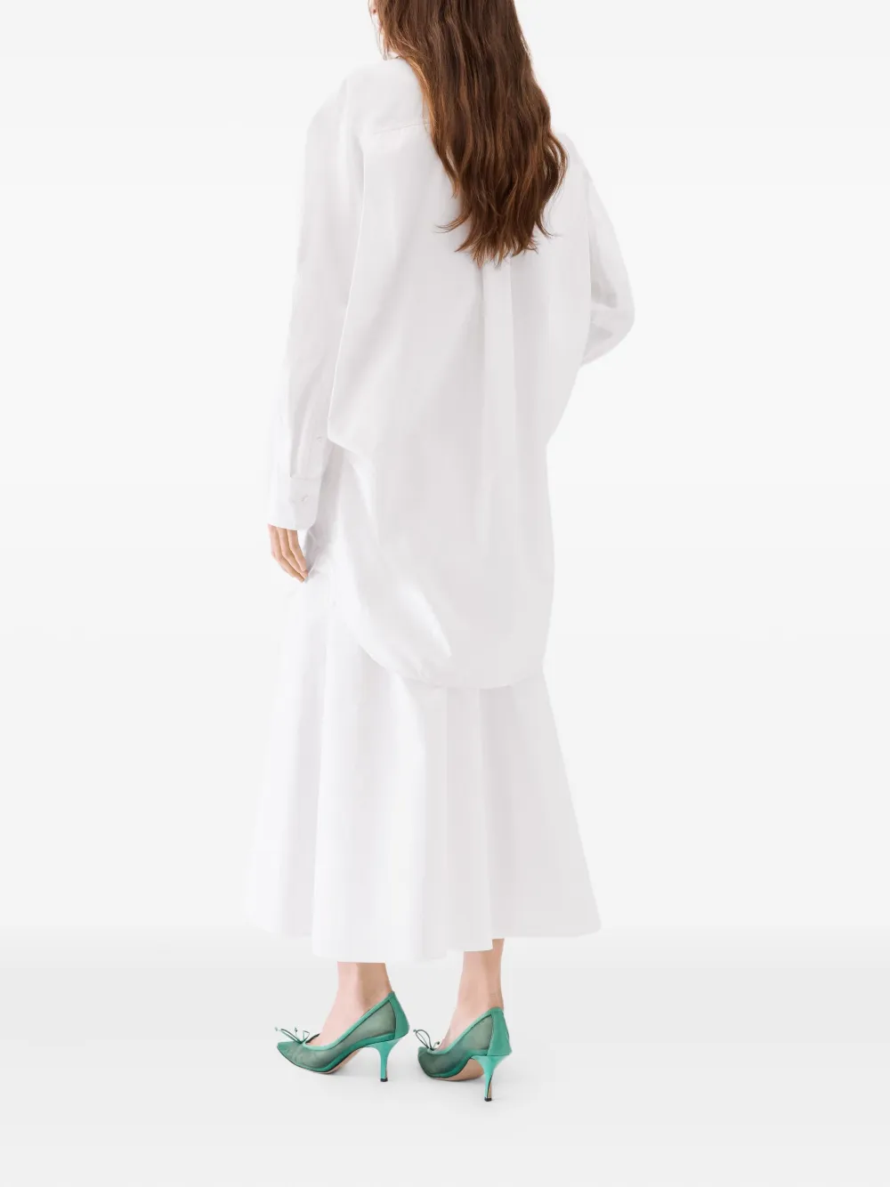 Jacquemus button-down shirt dress Wit