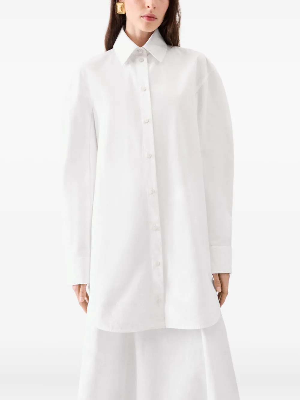 Jacquemus button-down shirt dress Wit