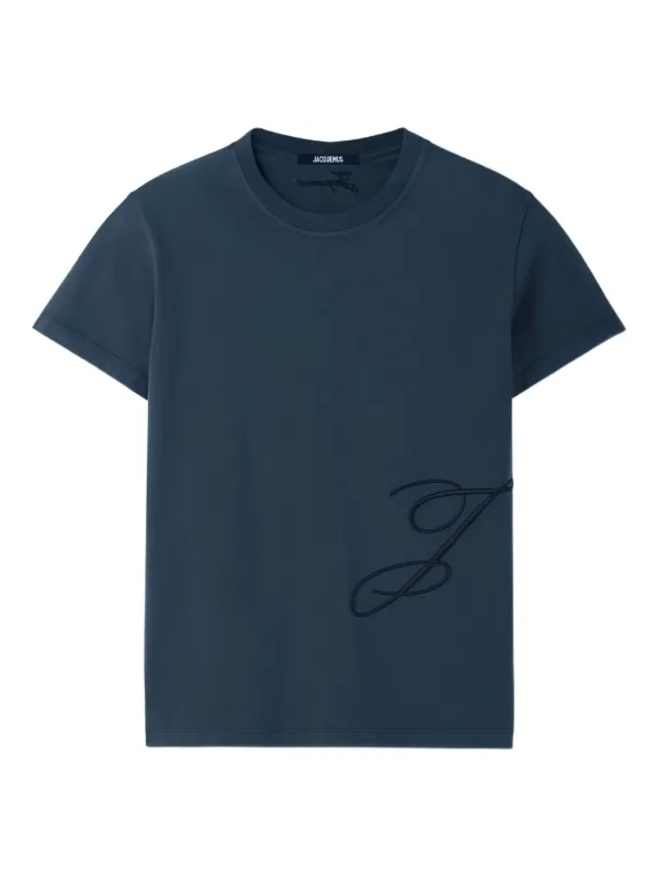 Jacquemus J Embroidered T-shirt in Blue