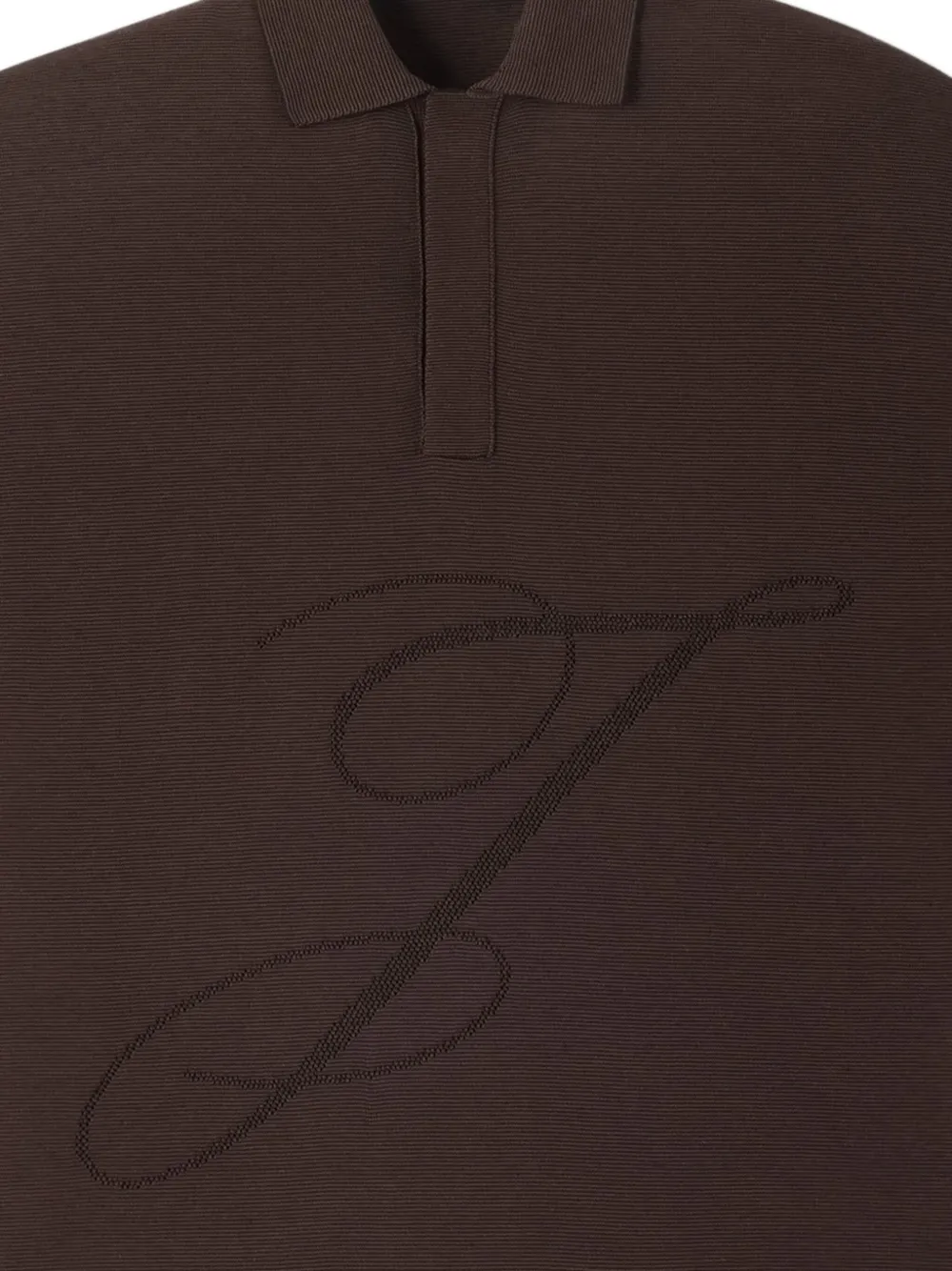 Jacquemus Poloshirt met logodetails - Bruin