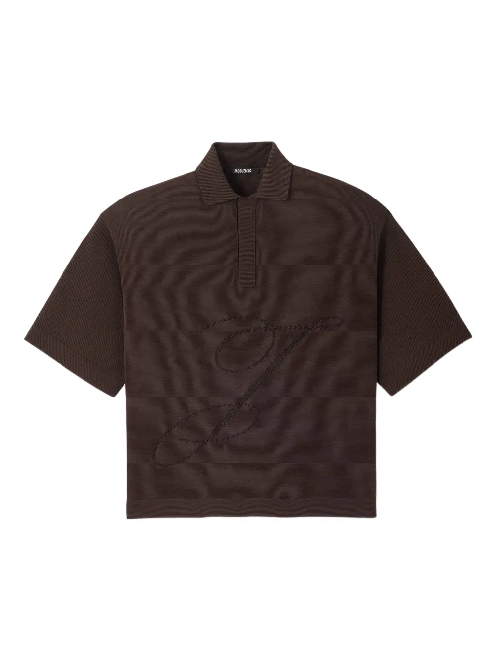 Jacquemus playera tipo polo con logo | marrón | Image 1
