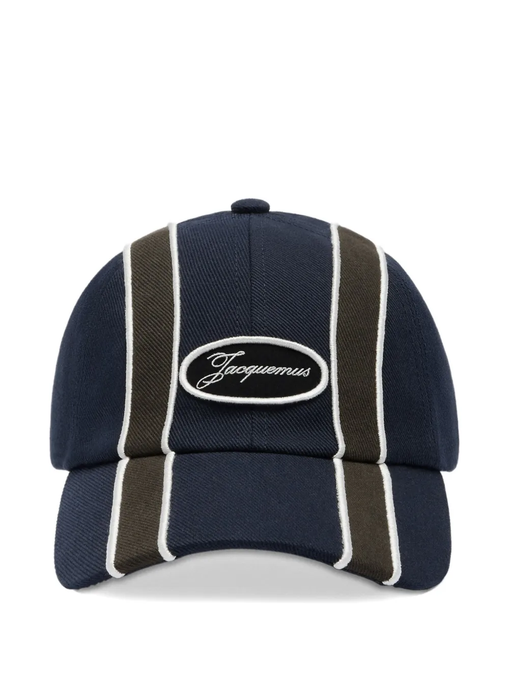 Jacquemus La Casquette Aero Striped Logo-patch Cap In Blue