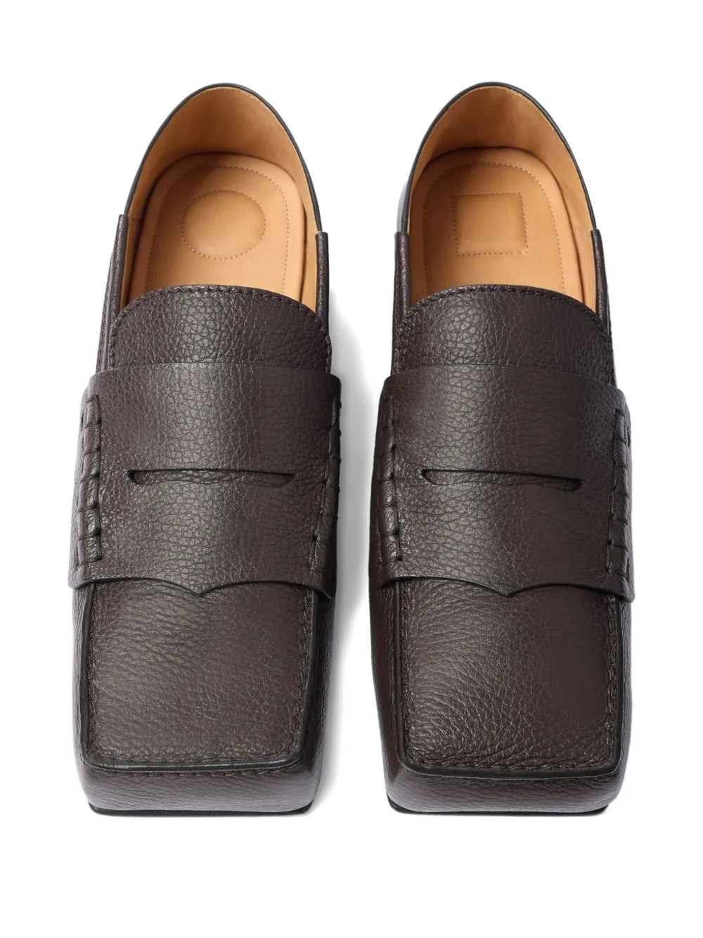 Jacquemus square-toe loafers Brown