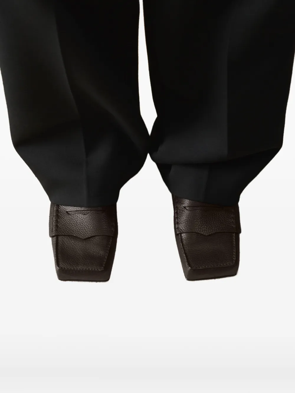 Jacquemus square-toe loafers Brown