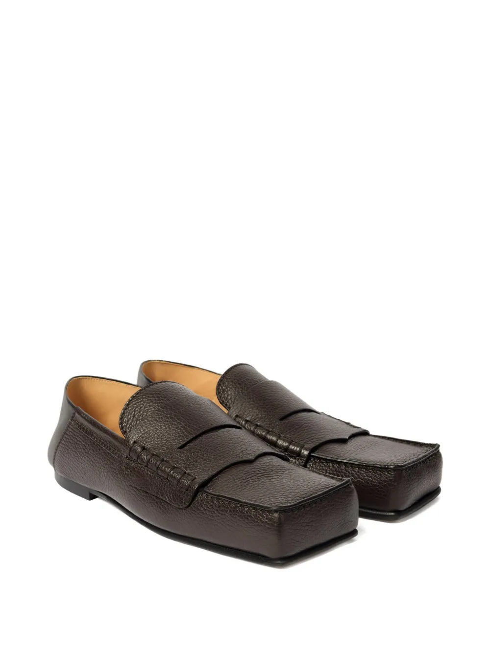 Jacquemus square-toe loafers Brown
