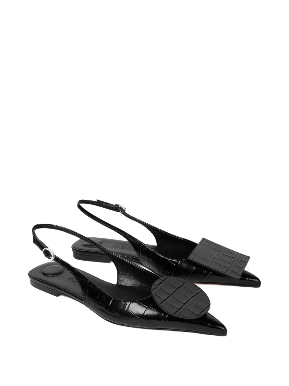 Jacquemus Duelo leather flat pumps Black