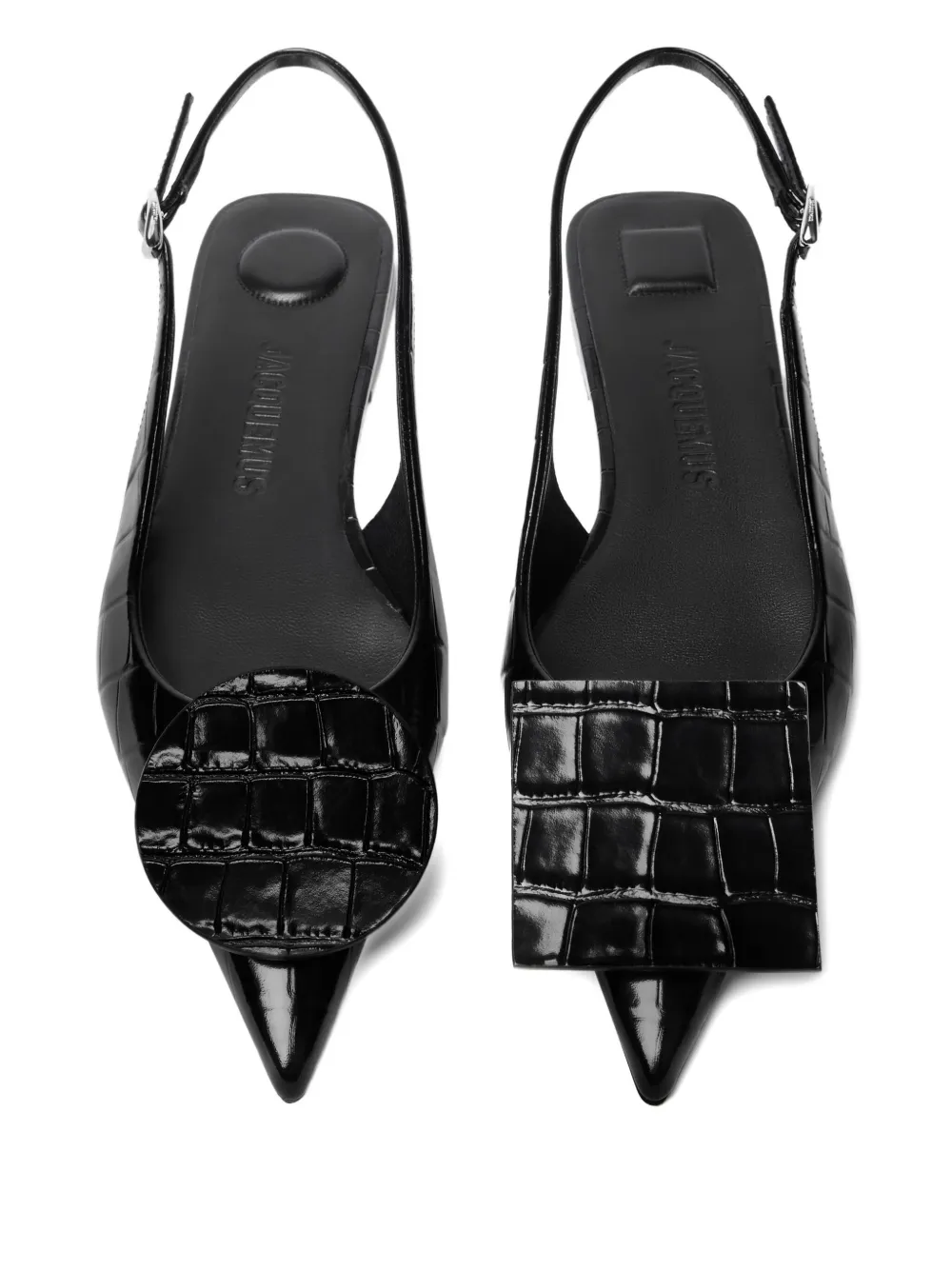 Jacquemus Duelo leather flat pumps Black
