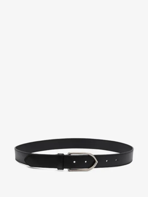 Jacquemus The Bambino engraved-buckle leather belt
