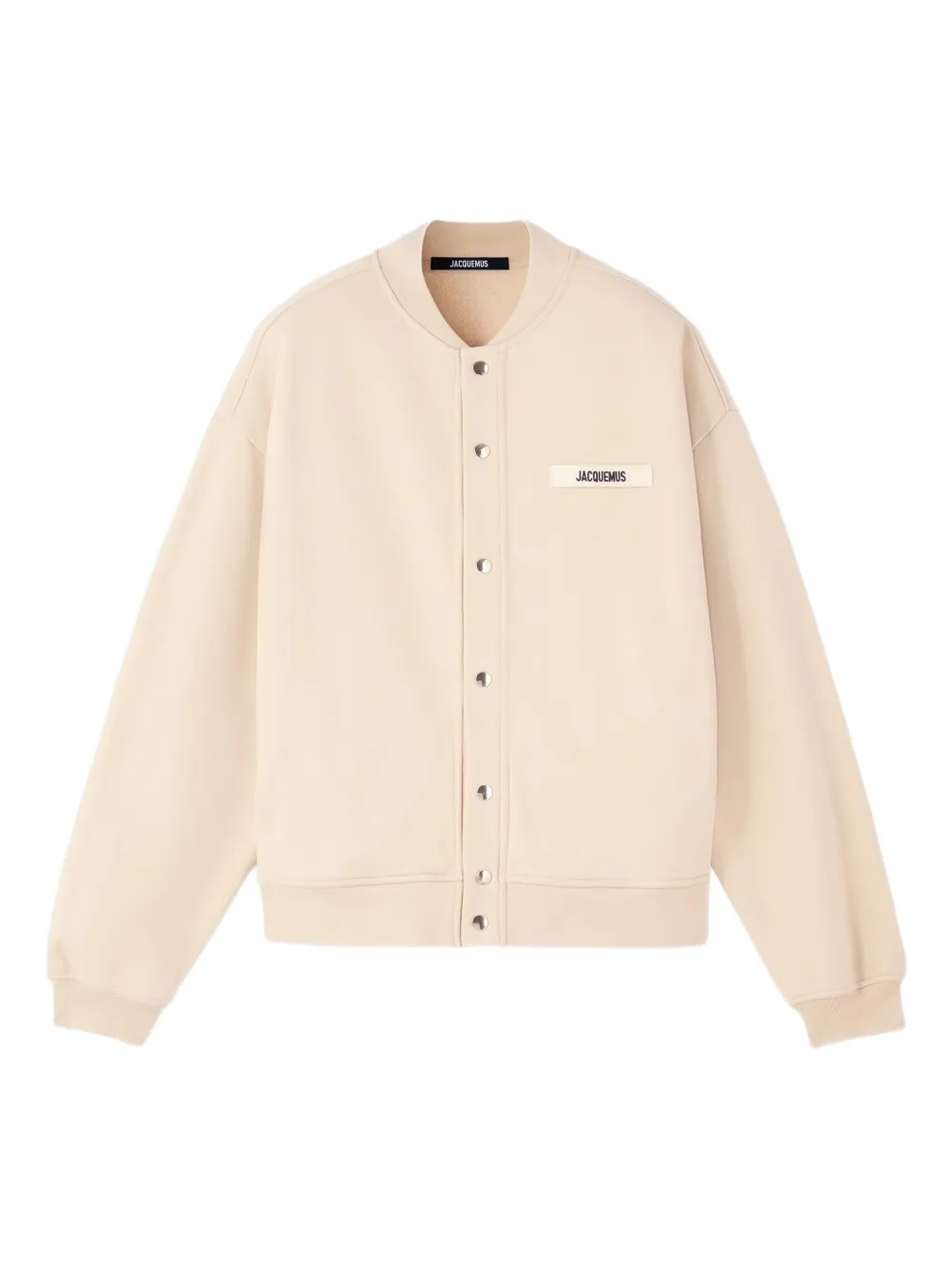 Jacquemus The Gros Grain button-fastening logo-plaque cardigan Beige