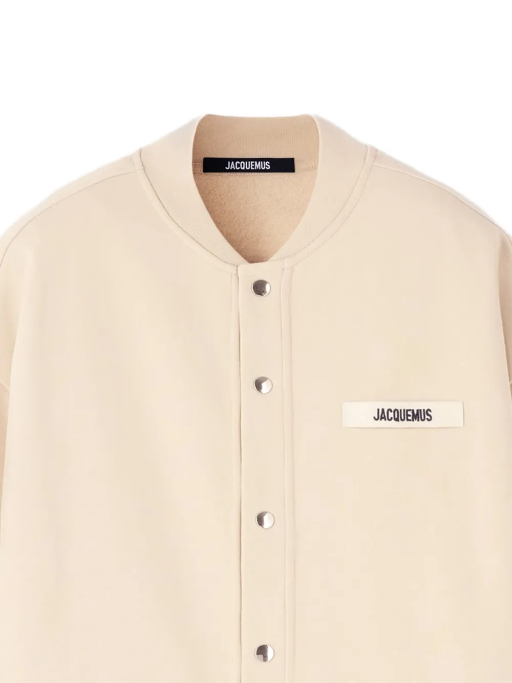 Jacquemus The Gros Grain button-fastening logo-plaque cardigan Beige