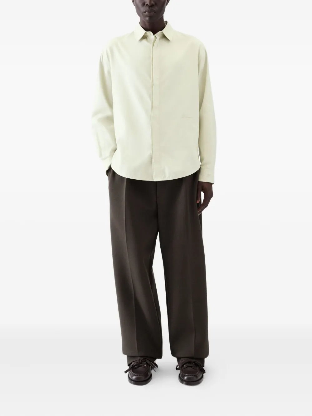 Jacquemus The Simon cotton shirt - Groen