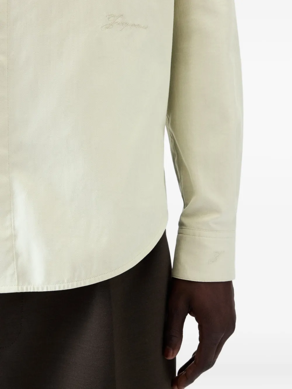 Jacquemus Simon Long-sleeved Shirt In Gray