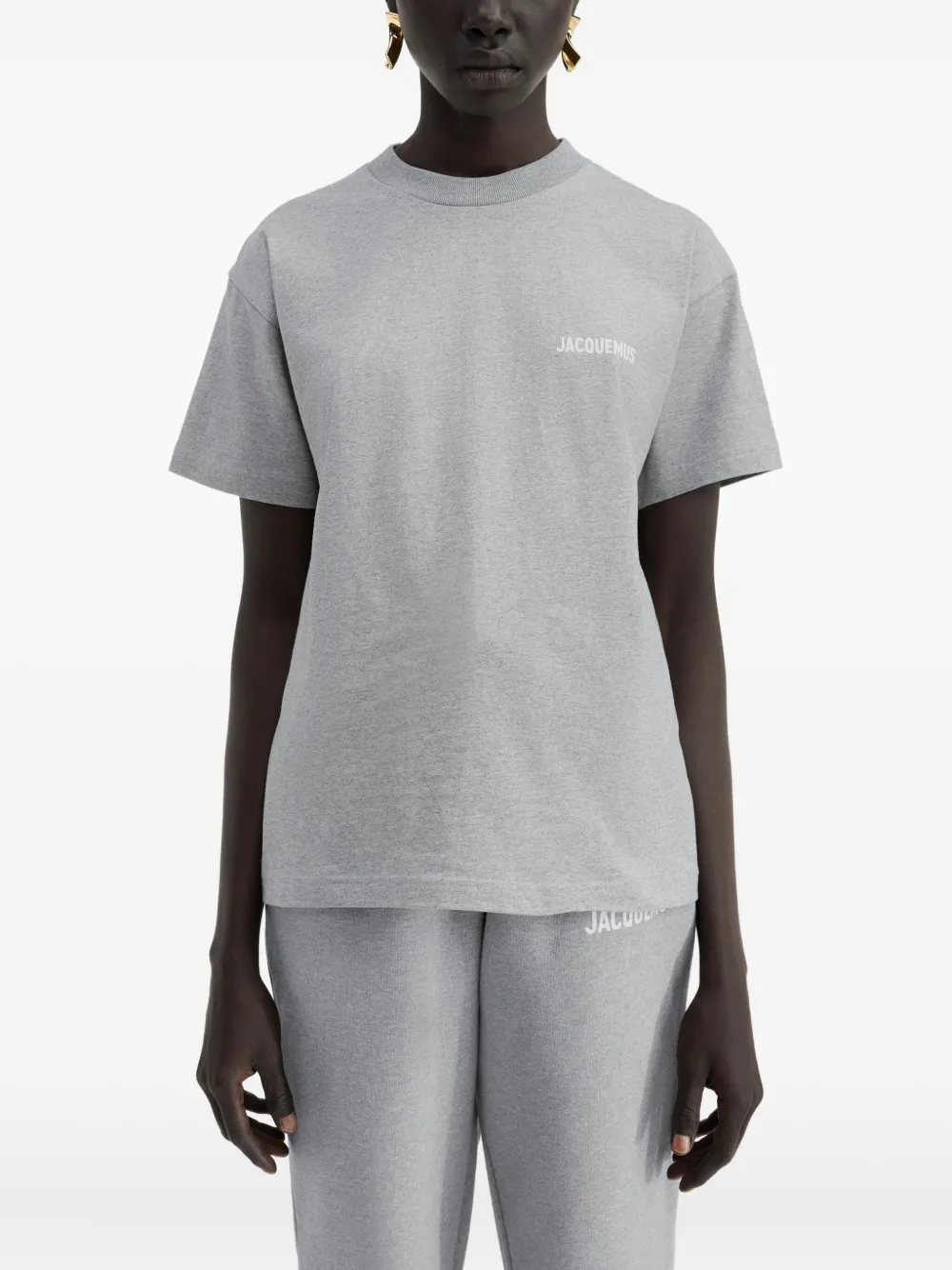 Jacquemus Logo T-shirt In Gray