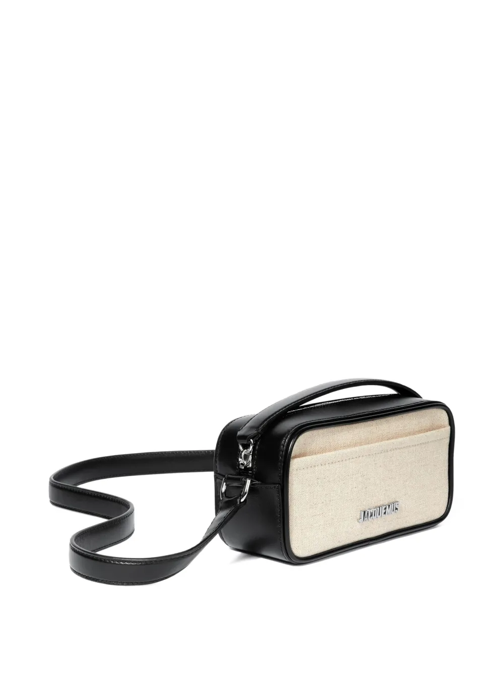 Jacquemus The Banetto Leather-trimmed Cross Body Bag In Neutral