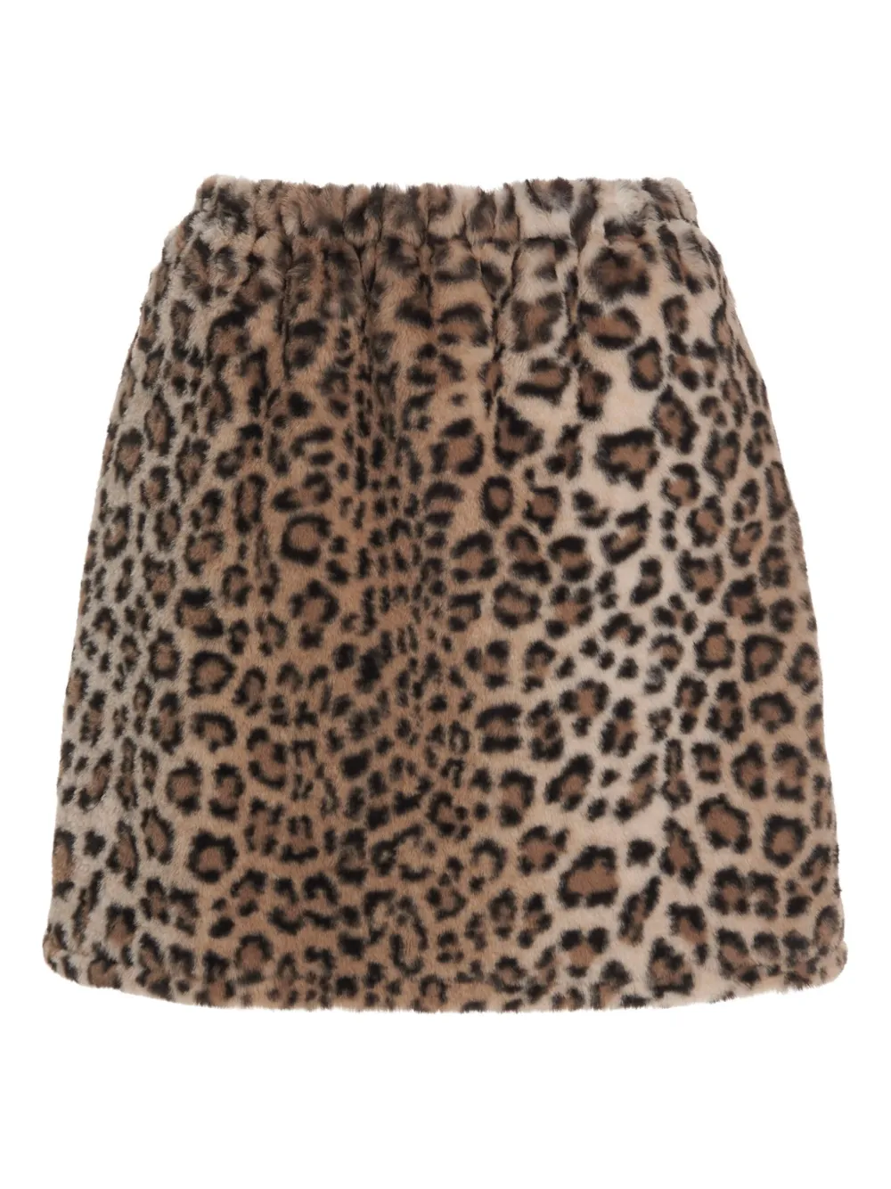 LE TWINS Mini-rok met luipaardprint Bruin