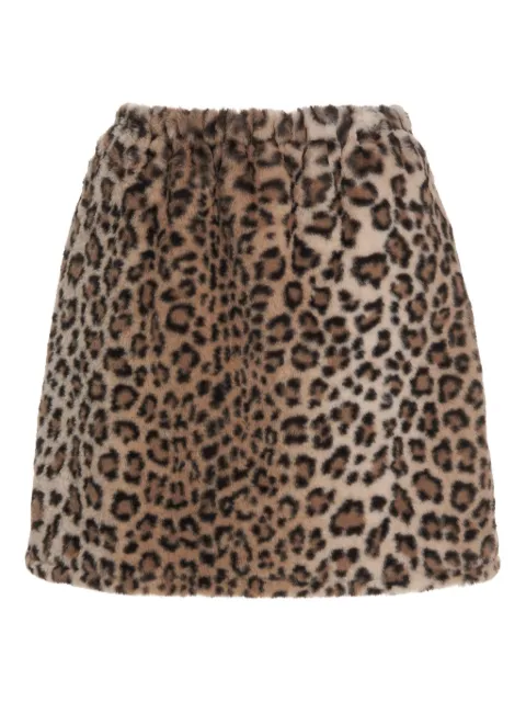 LE TWINS leopard-print mini skirt