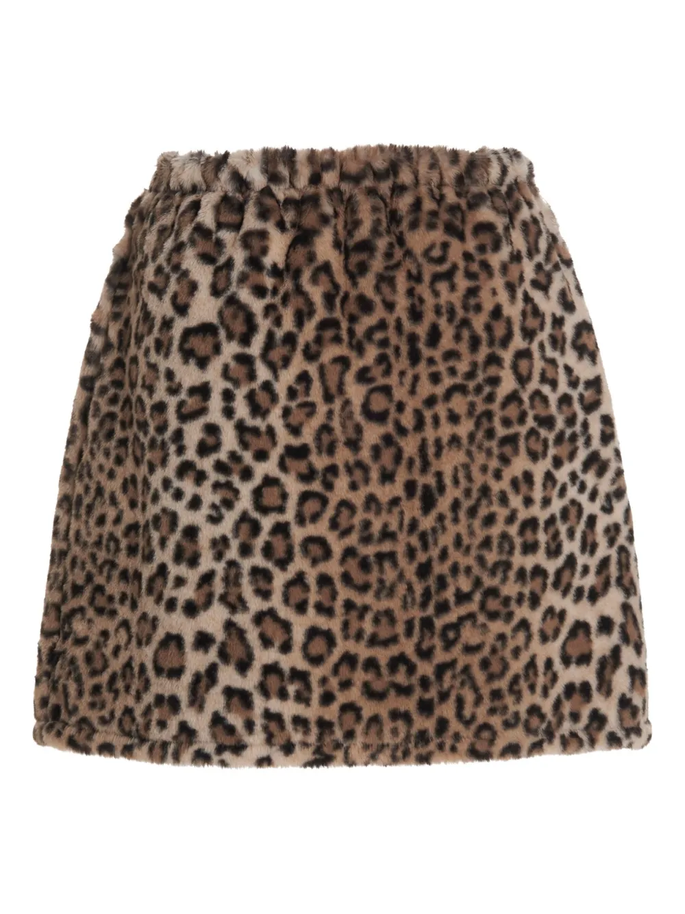 LE TWINS Mini-rok met luipaardprint Bruin