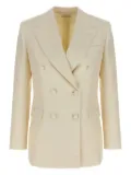 Brioni Flavia double-breasted peak-lapel blazer - Neutrals