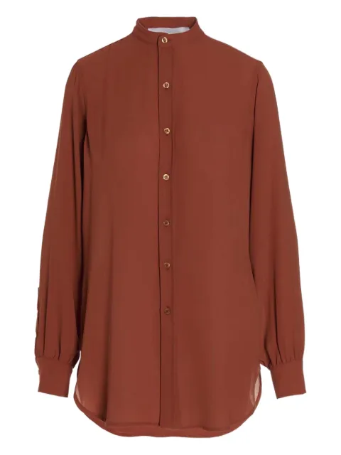 OMBRA MILANO button-fastening rounded-hem shirt