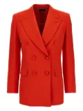 Brioni double-breasted peak-lapel blazer - Red