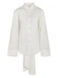 Forte Forte asymmetric tie-back shirt - White