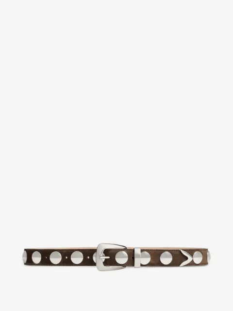 KHAITE ceinture en cuir à détails de clous