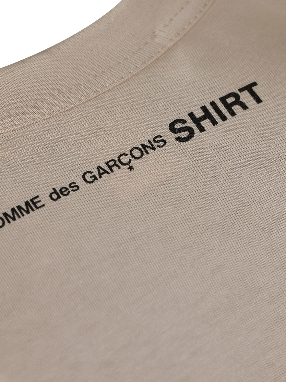 Comme Des Garçons Shirt T-shirt met logoprint Beige