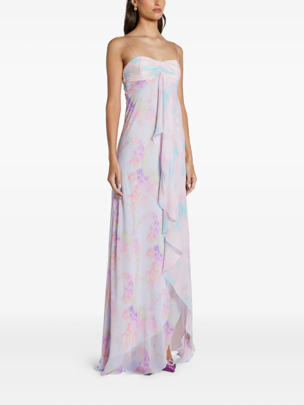 Loveshackfancy Miu Floral-print Maxi Dress In Multi