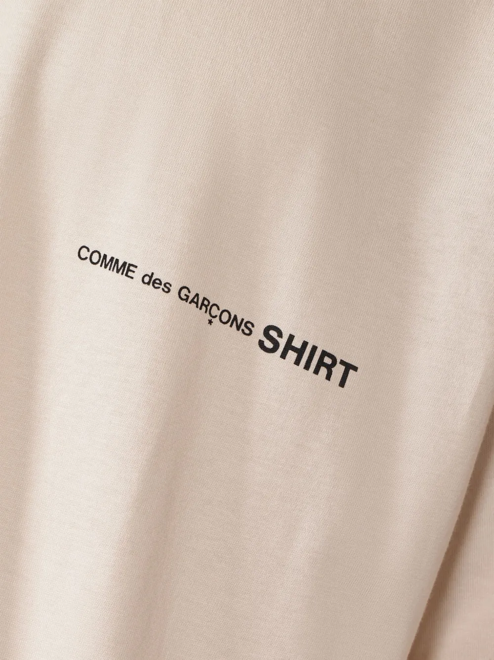 Comme Des Garçons T-shirt met logoprint Beige