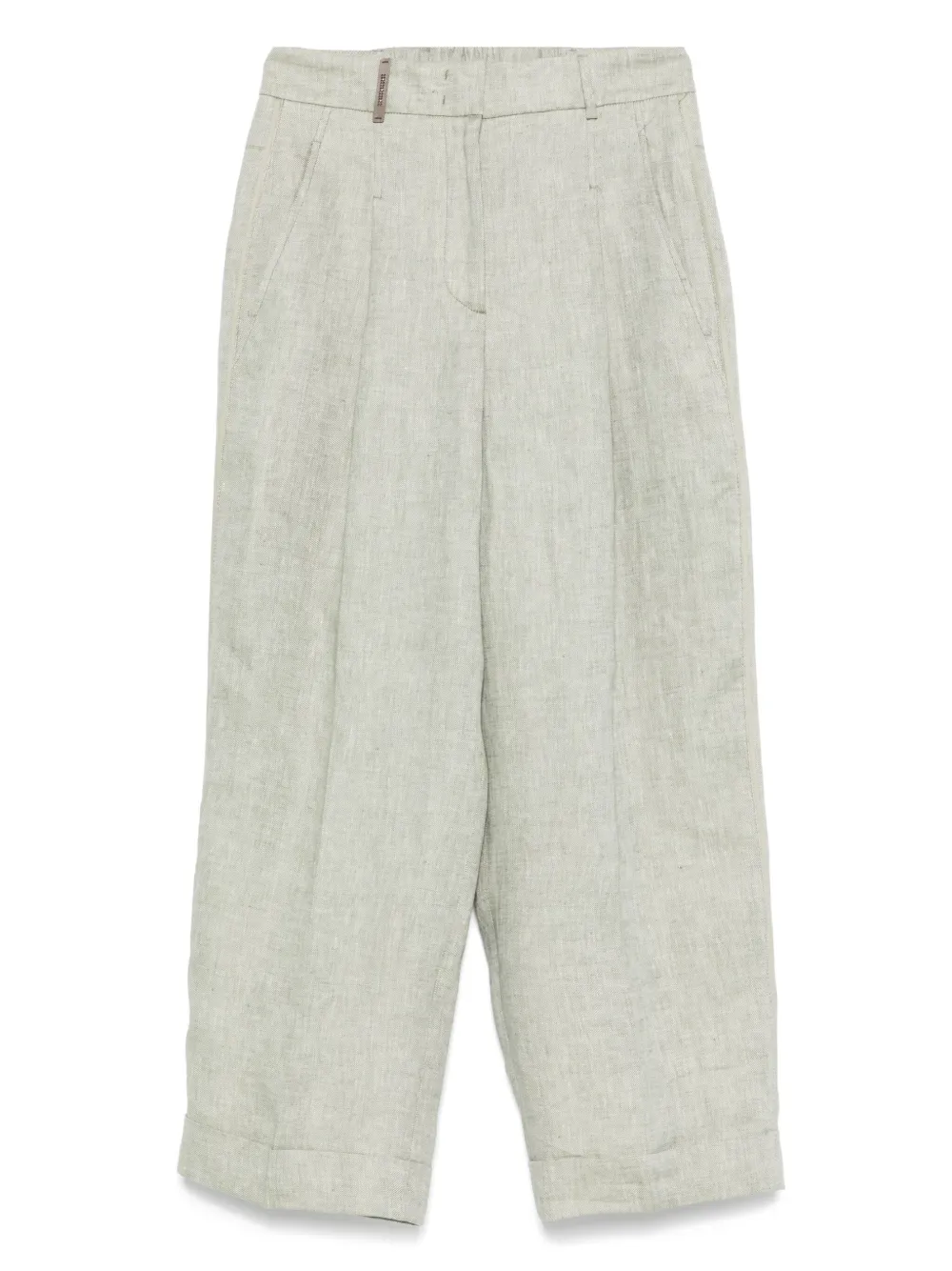 Peserico cropped tailored trousers | Green | Image 1