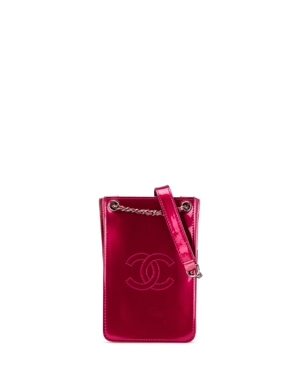 CHANEL Pre-Owned 2014 ココマーク スマホケース ショルダーバッグ - ピンク CHANEL Pre-Owned 2014 ココマーク スマホケース ショルダーバッグ - ピンク
