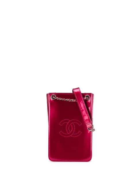 CHANEL Pre-Owned 2014 CC Patent Phone Holder crossbody bag