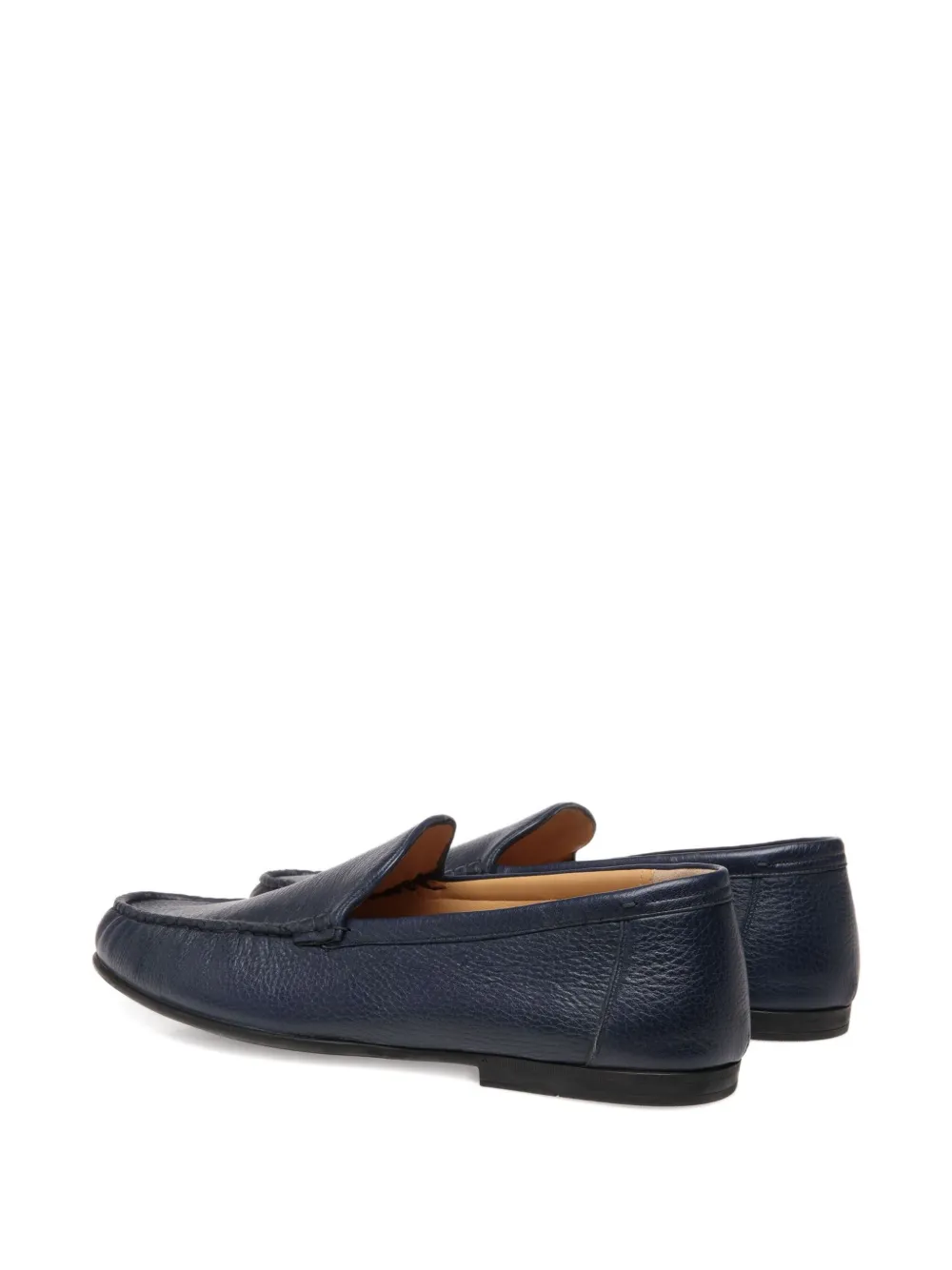 Bally grained-leather moccasin shoes Blue