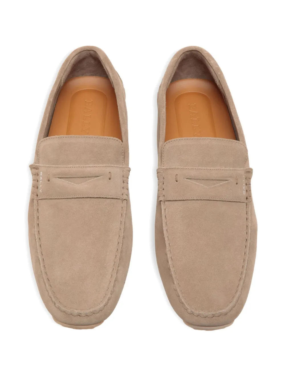 Bally Pilot Driver suède penny loafers Beige